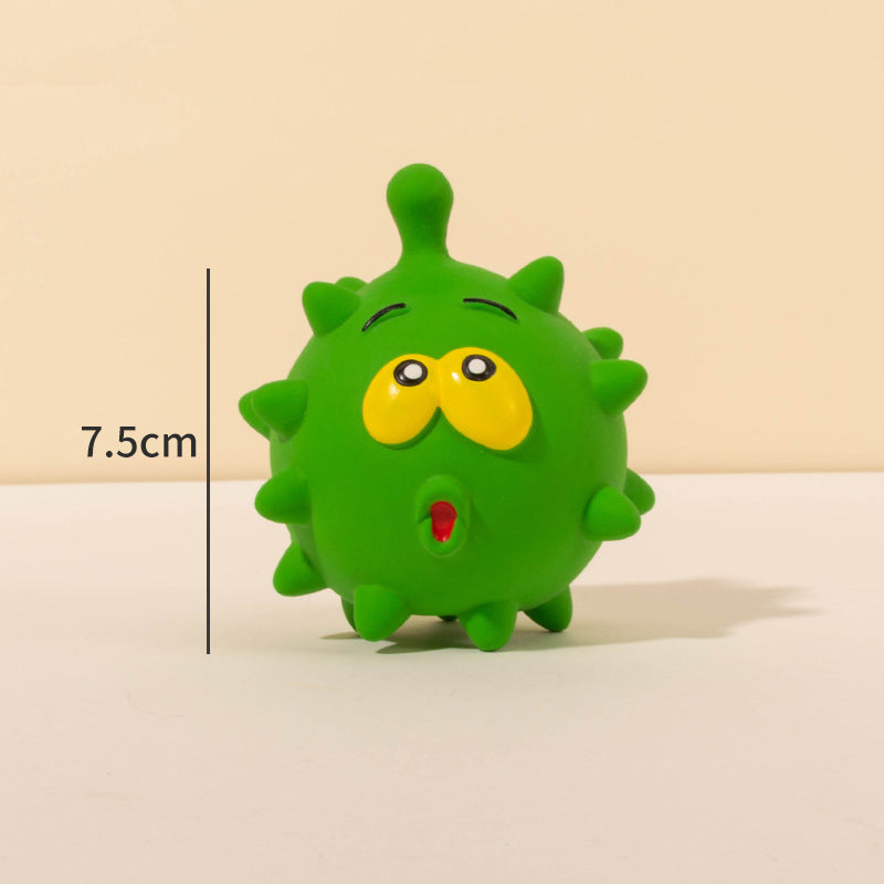 Natural Latex Rubber Squeaky Dog Balls - 3-Pack Toy Set for All Dog Sizes