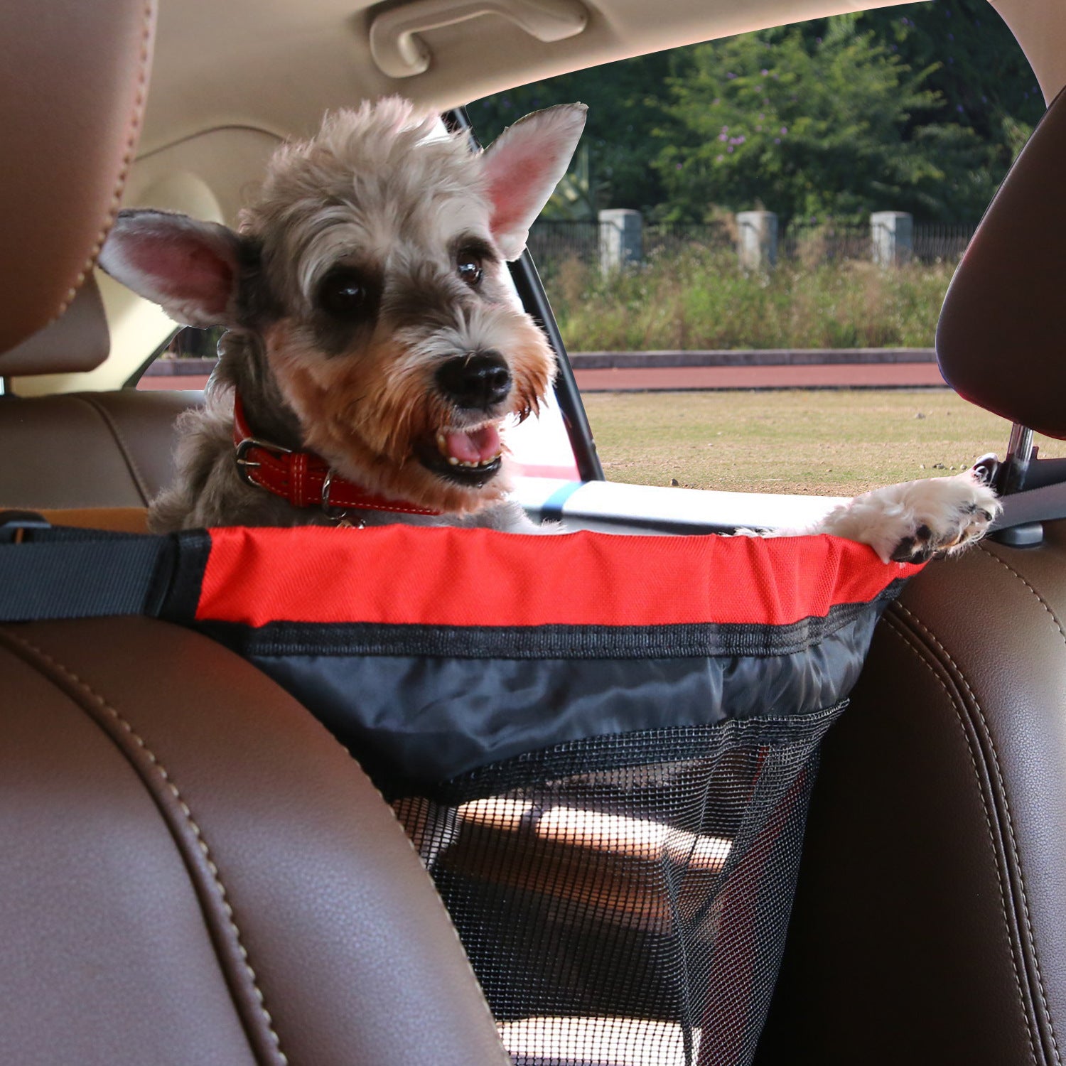 Car Pet Barrier Net - Back Seat Safety Guardrail for Dogs