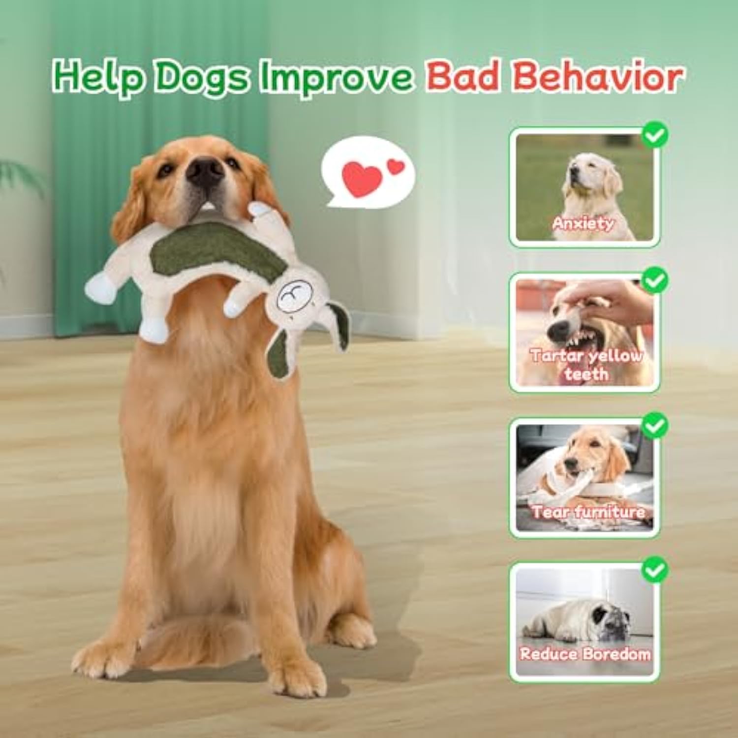 Durable Crinkle Dog Toy - No Stuffing Squeaky Plush for Aggressive Chewers