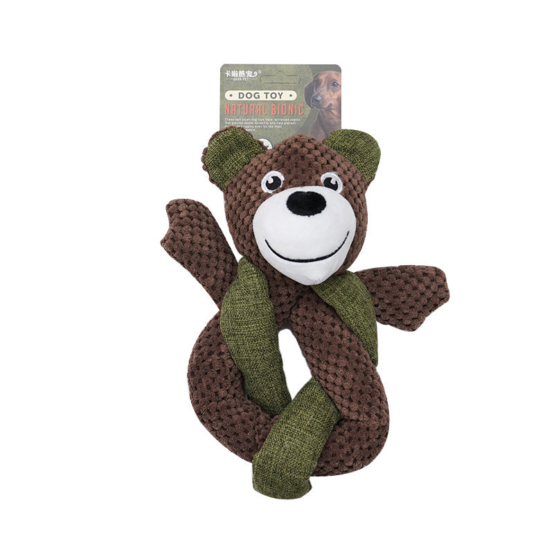 Durable Crinkle Dog Toy - No Stuffing Squeaky Plush for Aggressive Chewers