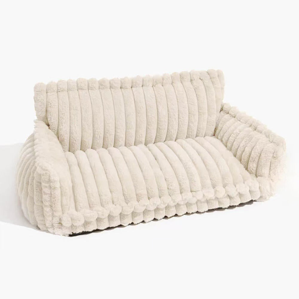 Pet Sofa Bed with Pillow - All-Season Warm Dog & Cat Kennel Cushion