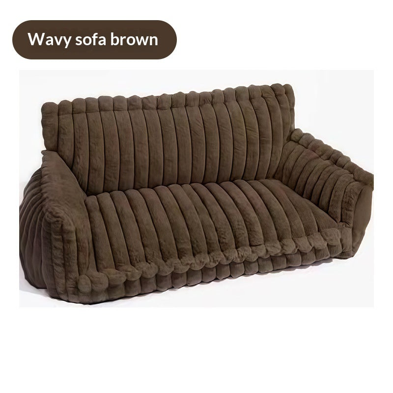 Pet Sofa Bed with Pillow - All-Season Warm Dog & Cat Kennel Cushion
