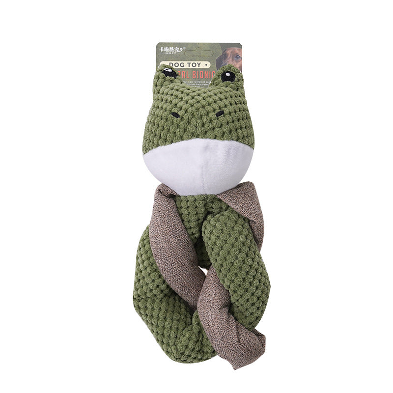 Durable Crinkle Dog Toy - No Stuffing Squeaky Plush for Aggressive Chewers