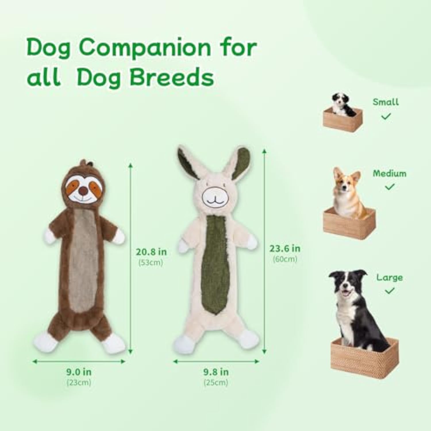 Durable Crinkle Dog Toy - No Stuffing Squeaky Plush for Aggressive Chewers