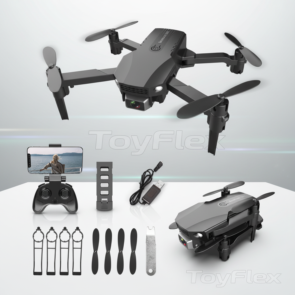 Foldable 4K HD Drone with Camera - Mini RC Quadcopter for Aerial Photography