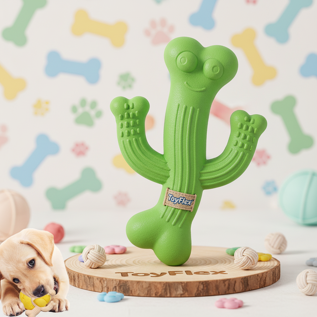 Cactus Dog Chew Toy - Ultra Durable Interactive Toy for Aggressive Chewers
